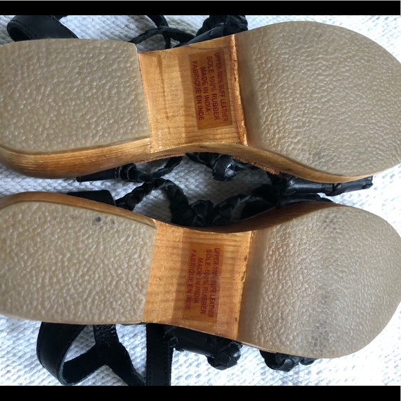 Ecote strapped leather wedge - Picture 6 of 7